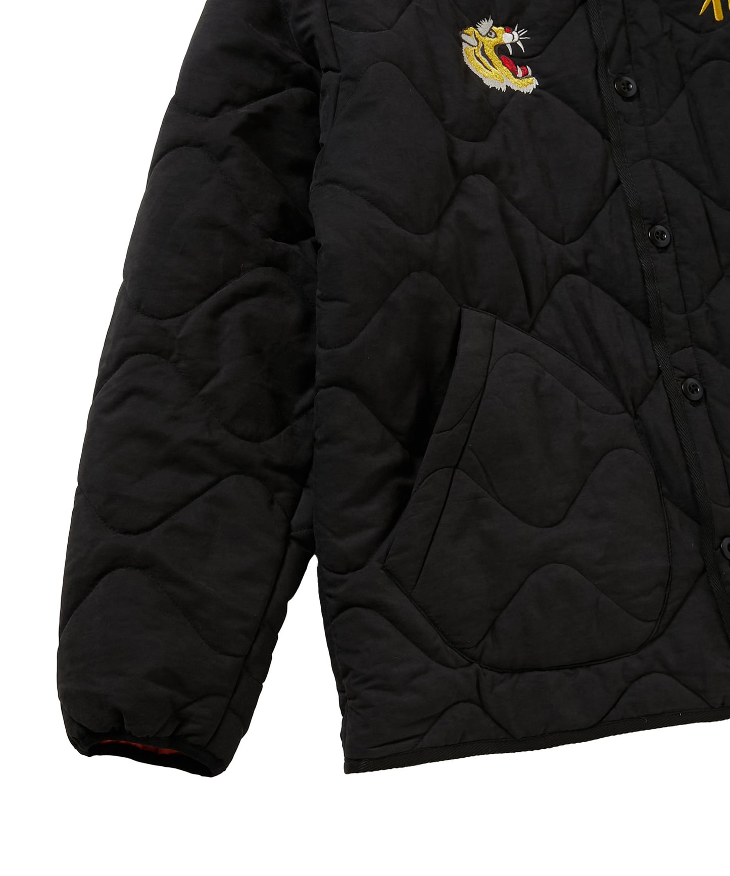 QUILTED SOUVENIR JACKET [BLACK]