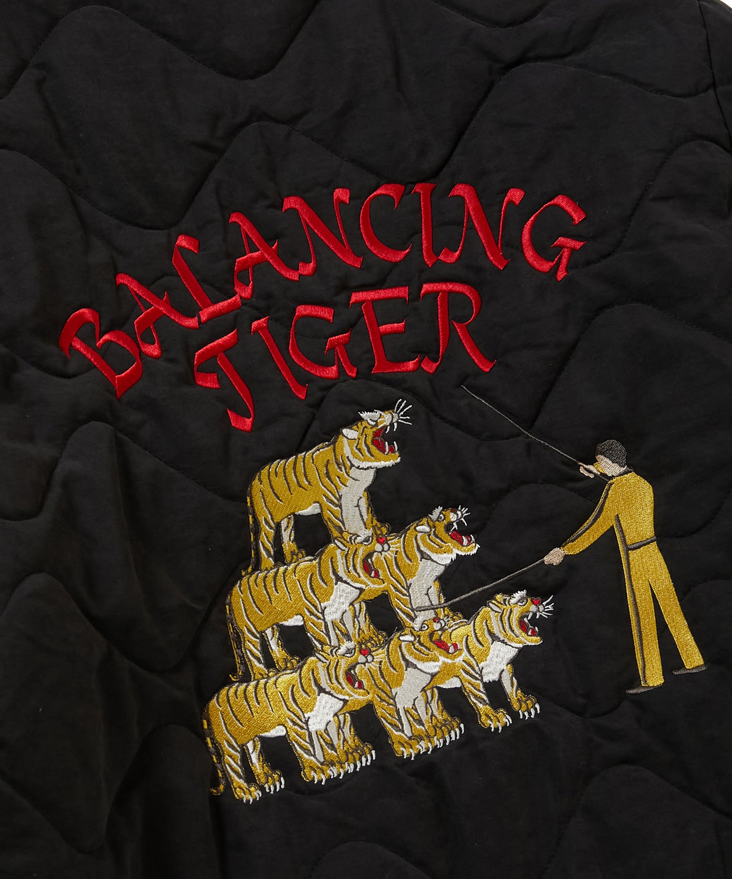 QUILTED SOUVENIR JACKET [BLACK]