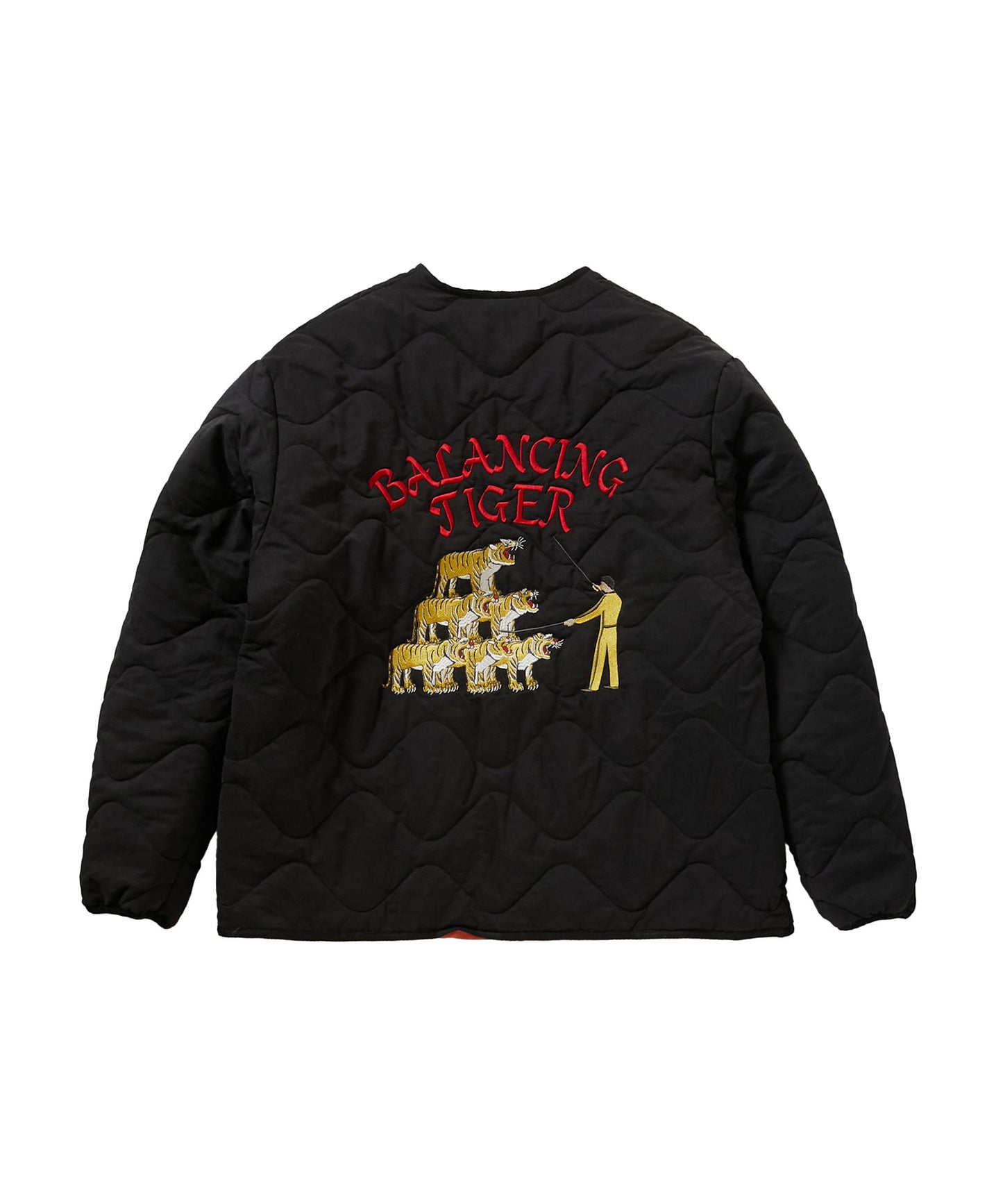 QUILTED SOUVENIR JACKET [BLACK]