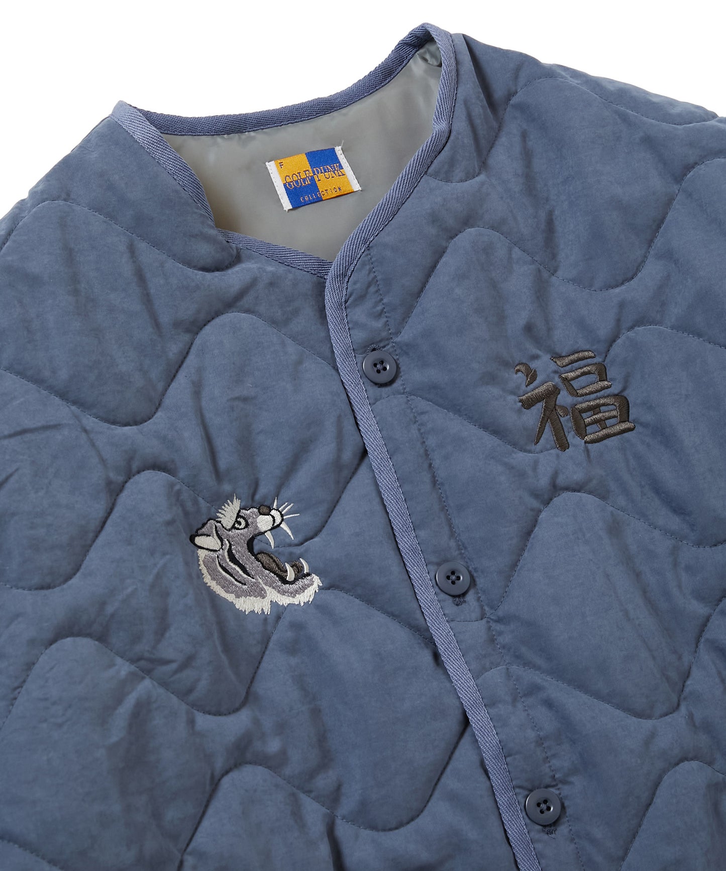 QUILTED SOUVENIR JACKET [BLUE GRAY]