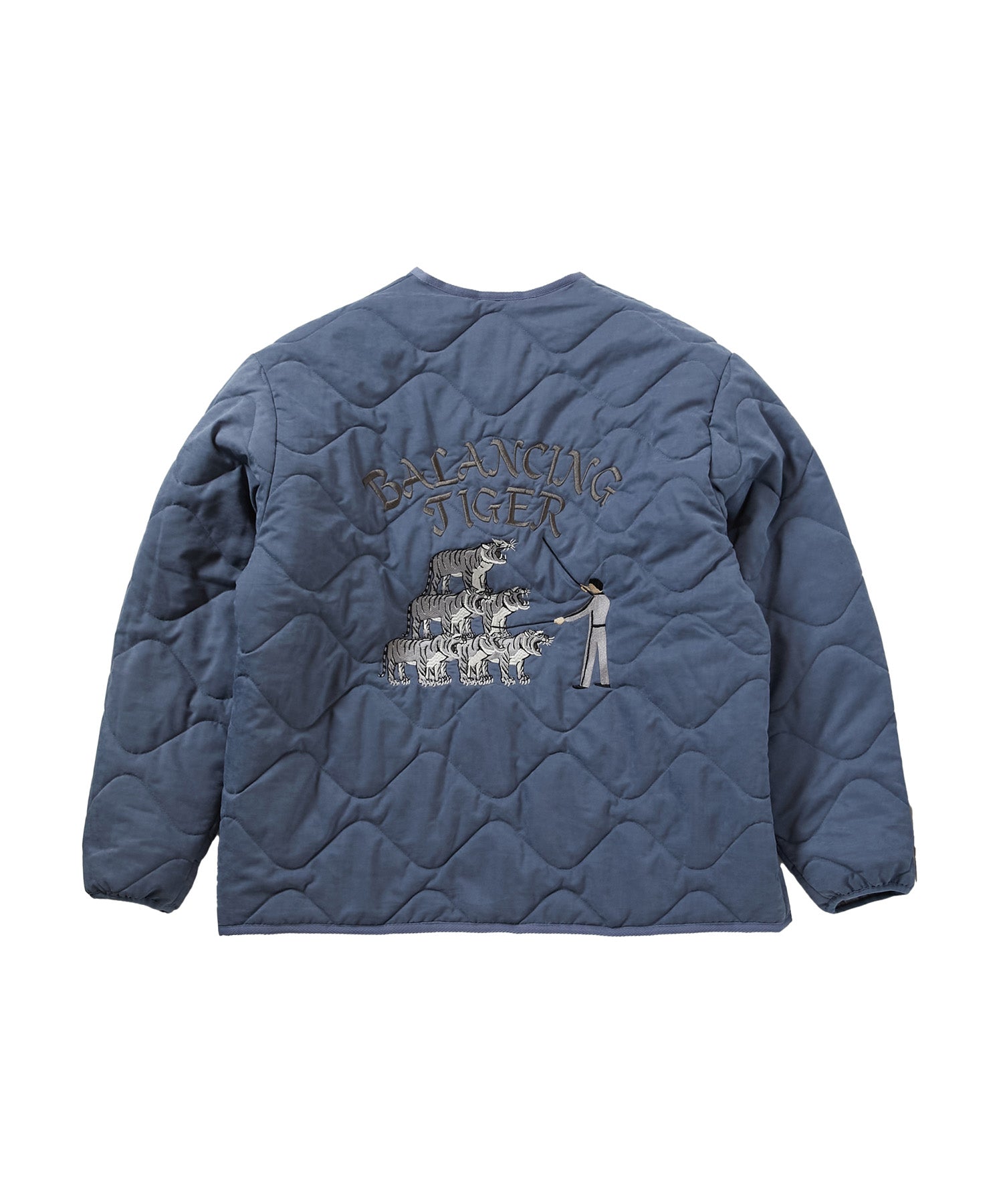 QUILTED SOUVENIR JACKET [BLUE GRAY]