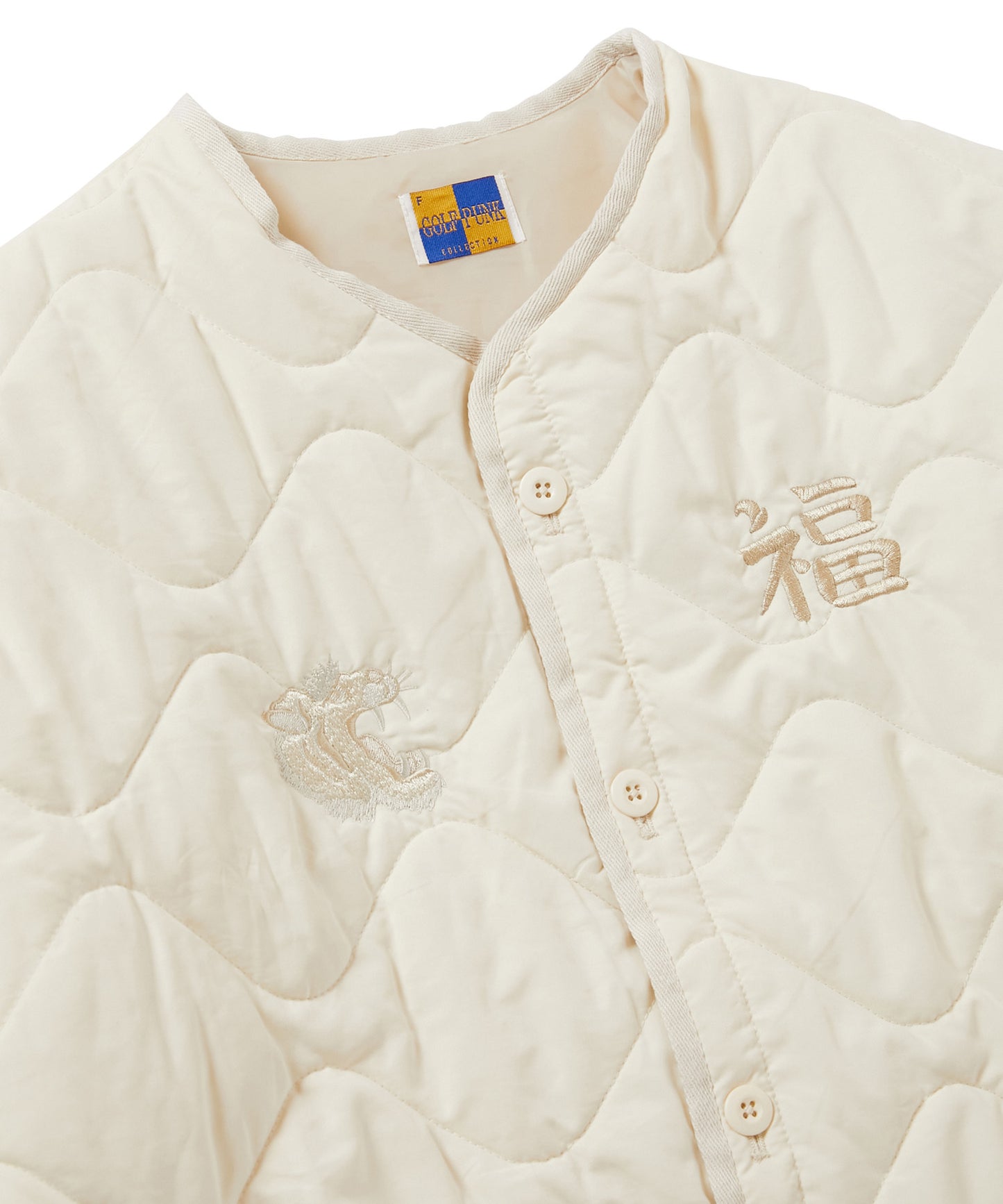 QUILTED SOUVENIR JACKET [WHITE]