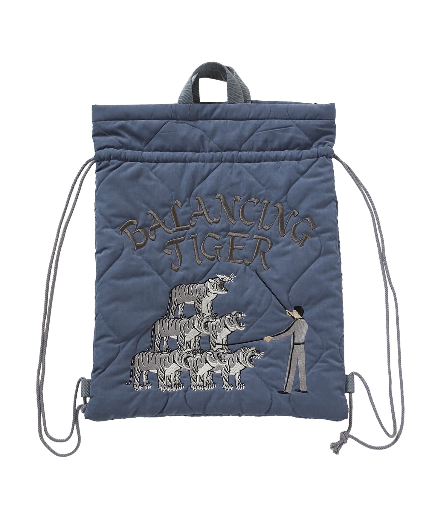 QUILTED SOUVENIR BAG [BLUE GRAY]