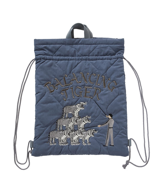 QUILTED SOUVENIR BAG [BLUE GRAY]
