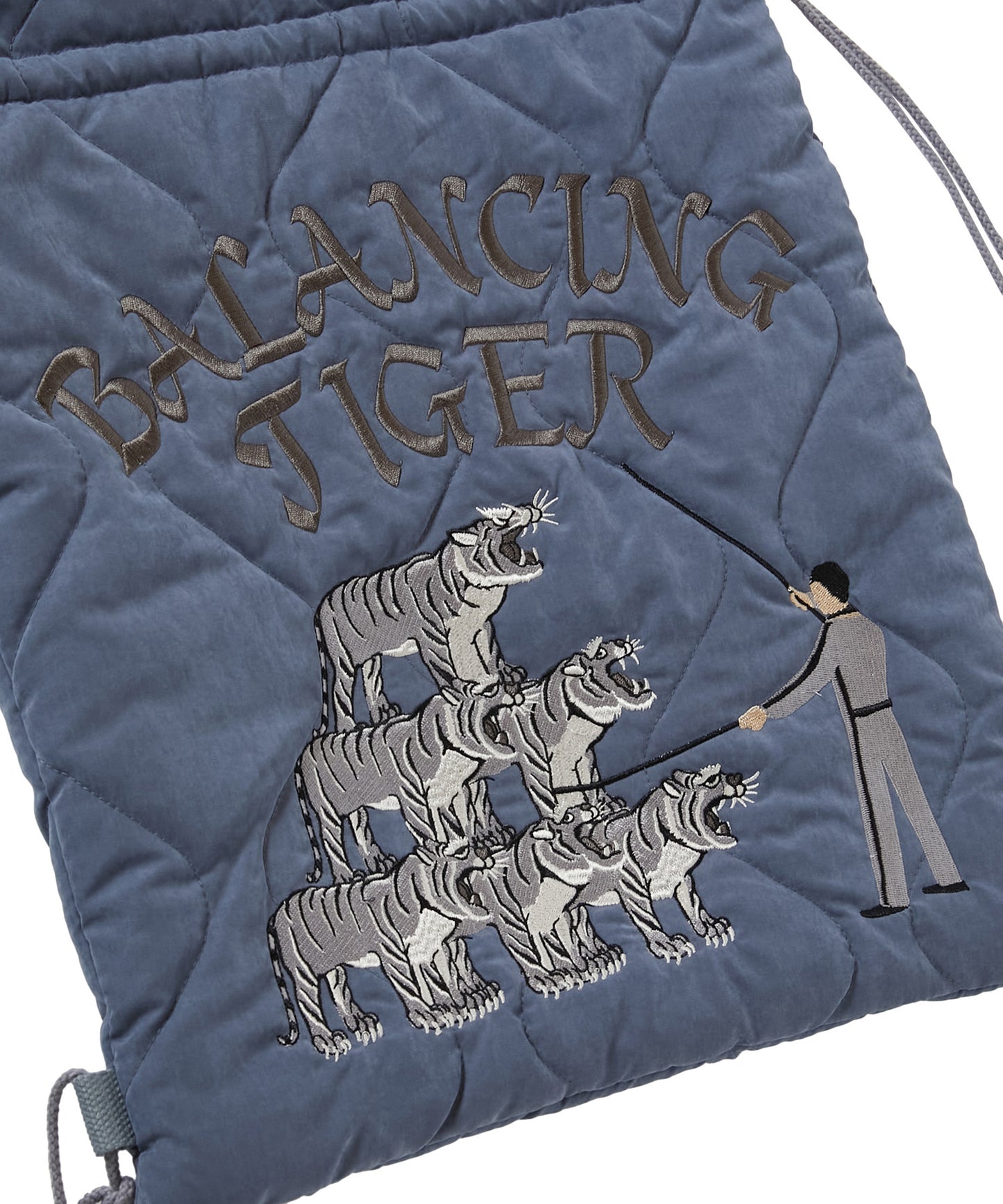 QUILTED SOUVENIR BAG [BLUE GRAY]