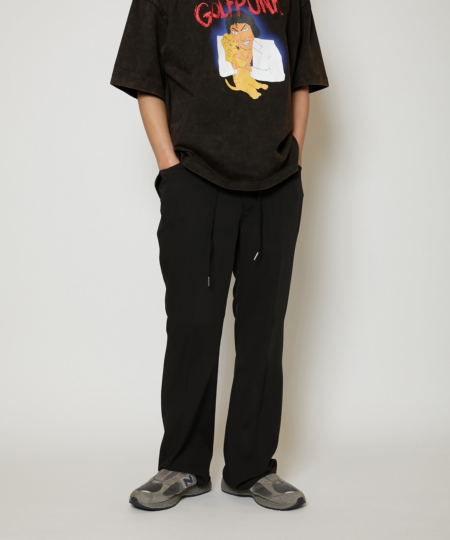TOROMI SEMI FLARE PANTS [BLACK]