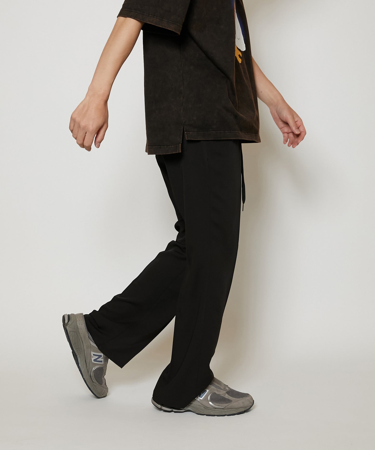 TOROMI SEMI FLARE PANTS [BLACK]