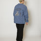 QUILTED SOUVENIR JACKET [BLUE GRAY]