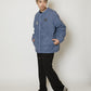 QUILTED SOUVENIR JACKET [BLUE GRAY]