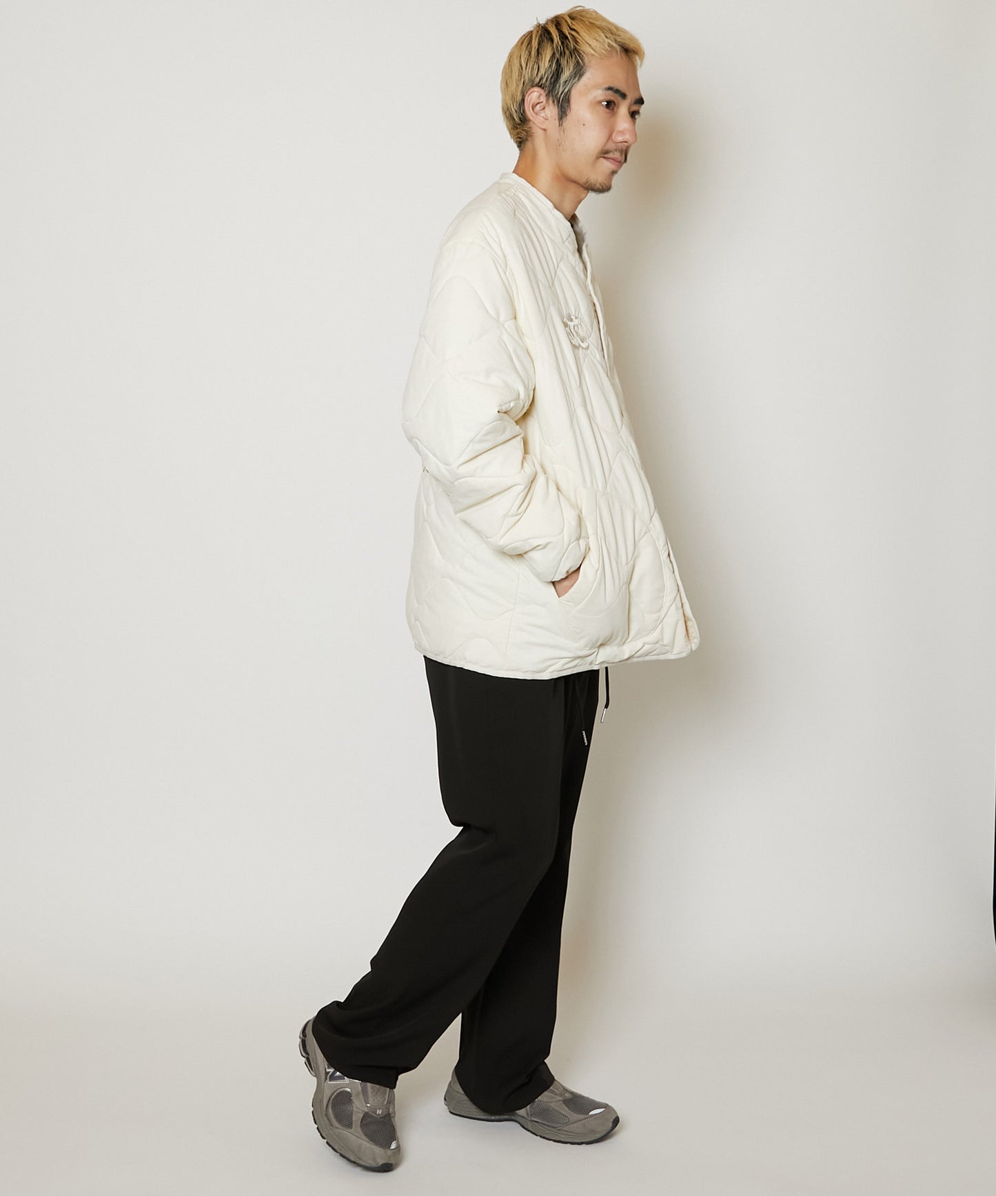 QUILTED SOUVENIR JACKET [WHITE]