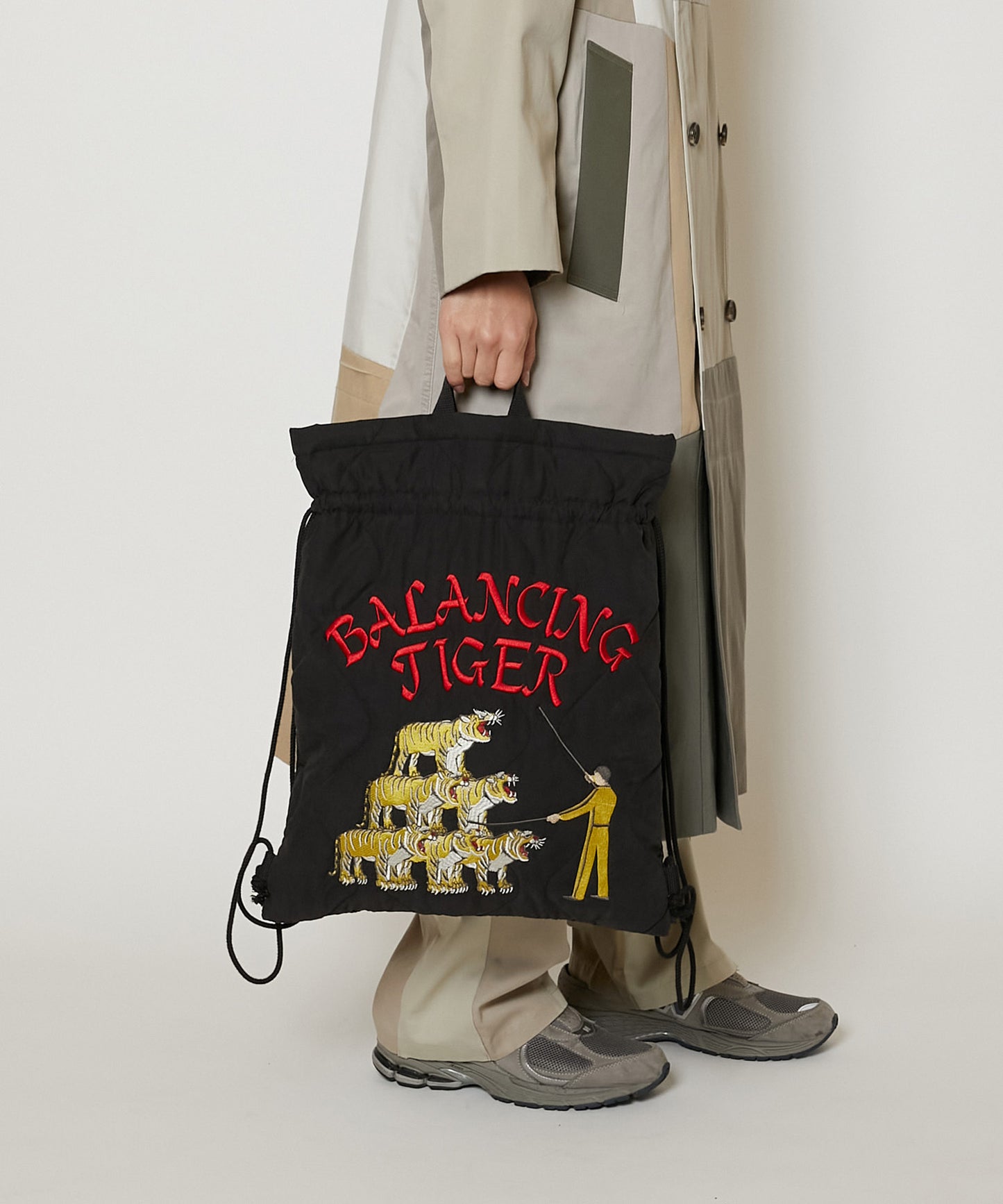 QUILTED SOUVENIR BAG [BLACK]