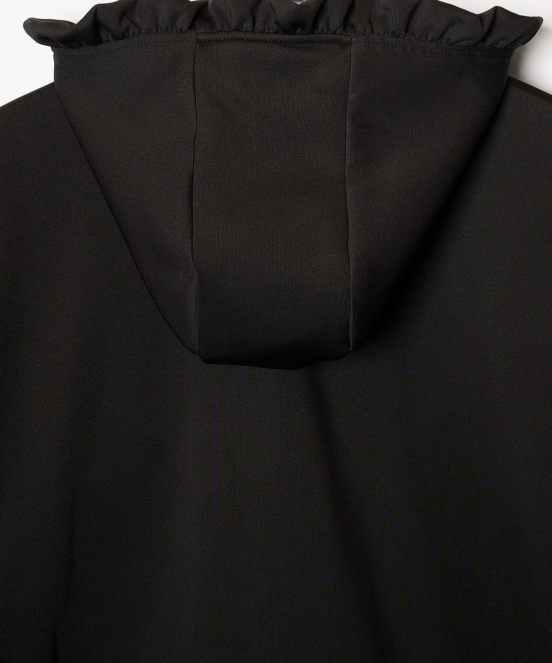 MONOCLONE × BROCKUM - Frill Jersey Hooded Blouson [BLACK]