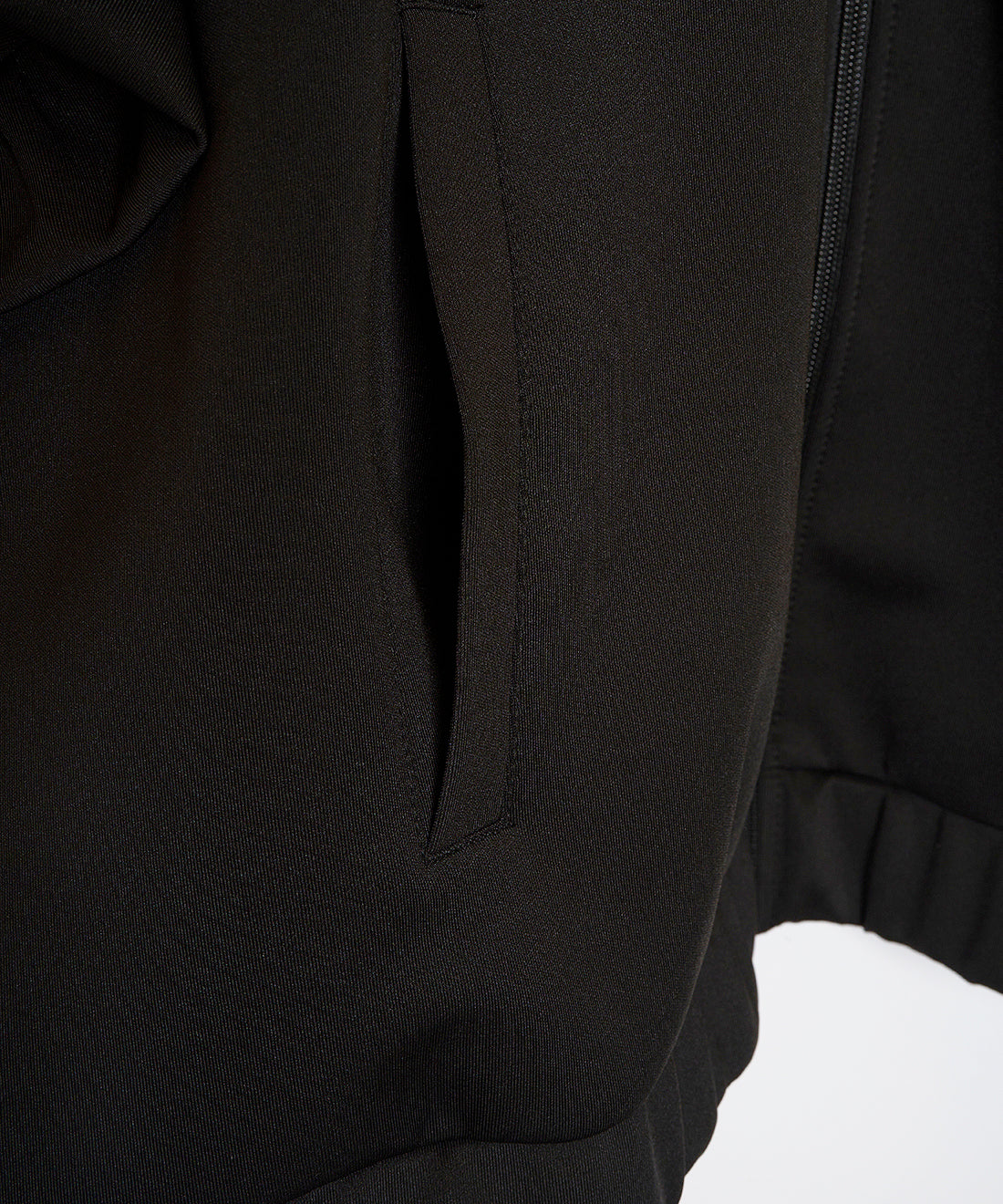 MONOCLONE × BROCKUM - Frill Jersey Hooded Blouson [BLACK]