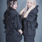 MONOCLONE × BROCKUM - Frill Jersey Hooded Blouson [BLACK]
